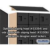 12" Wide Six Tier Box Style Designer Wood Locker - 3 Wide - 6 Feet High - 21" Deep by Salsbury