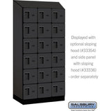 12" Wide Six Tier Box Style Designer Wood Locker - 3 Wide - 6 Feet High - 21" Deep by Salsbury