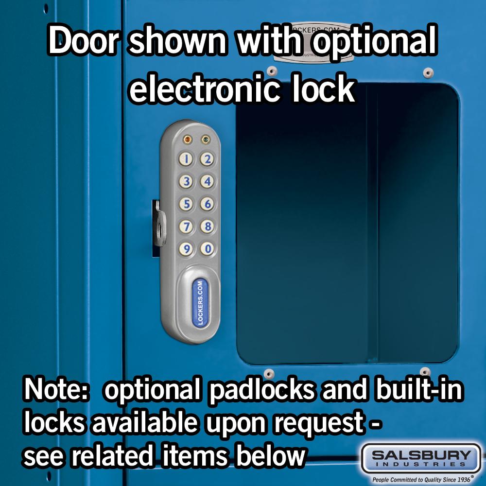 12" Wide Six Tier Box Style See-Through Metal Locker - 1 Wide - 6 Feet High - 15" Deep by Salsbury