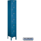 12" Wide Six Tier Box Style Standard Metal Locker - 1 Wide - 6 Feet High - 12" Deep by Salsbury