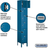 12" Wide Six Tier Box Style Standard Metal Locker - 1 Wide - 6 Feet High - 12" Deep by Salsbury