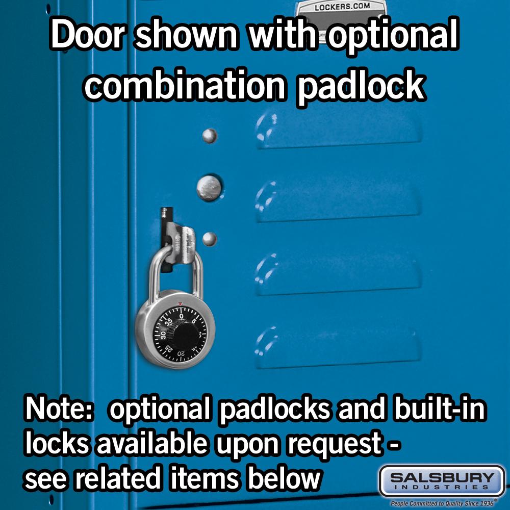 12" Wide Six Tier Box Style Standard Metal Locker - 1 Wide - 6 Feet High - 18" Deep by Salsbury