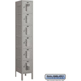 12" Wide Six Tier Box Style Vented Metal Locker - 1 Wide - 6 Feet High - 15" Deep by Salsbury
