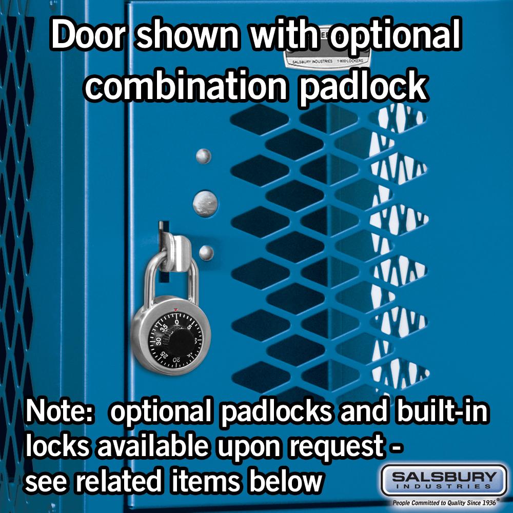 12" Wide Six Tier Box Style Vented Metal Locker - 3 Wide - 6 Feet High - 12" Deep by Salsbury