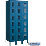 12" Wide Six Tier Box Style Vented Metal Locker - 3 Wide - 6 Feet High - 18" Deep by Salsbury