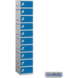 12" Wide Ten Tier Plastic Locker - 1 Wide - 6 Feet High - 18" Deep by Salsbury