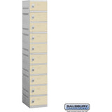 12" Wide Ten Tier Plastic Locker - 1 Wide - 6 Feet High - 18" Deep by Salsbury