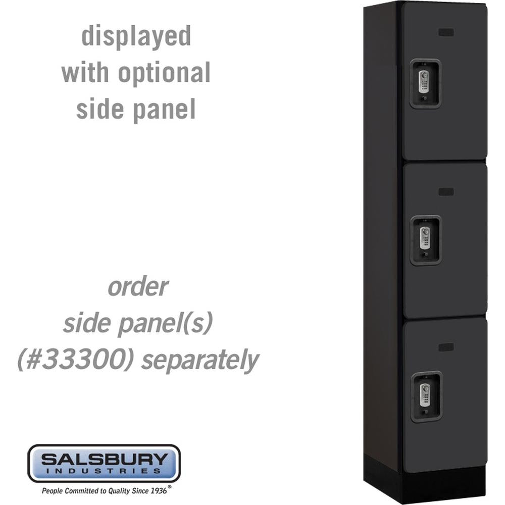 12" Wide Triple Tier Designer Wood Locker - 1 Wide - 5 Feet High - 15" Deep by Salsbury