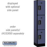 12" Wide Triple Tier Designer Wood Locker - 1 Wide - 5 Feet High - 15" Deep by Salsbury