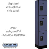 12" Wide Triple Tier Designer Wood Locker - 1 Wide - 5 Feet High - 15" Deep by Salsbury