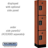12" Wide Triple Tier Designer Wood Locker - 1 Wide - 5 Feet High - 15" Deep by Salsbury