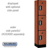 12" Wide Triple Tier Designer Wood Locker - 1 Wide - 5 Feet High - 15" Deep by Salsbury