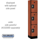 12" Wide Triple Tier Designer Wood Locker - 1 Wide - 5 Feet High - 15" Deep by Salsbury