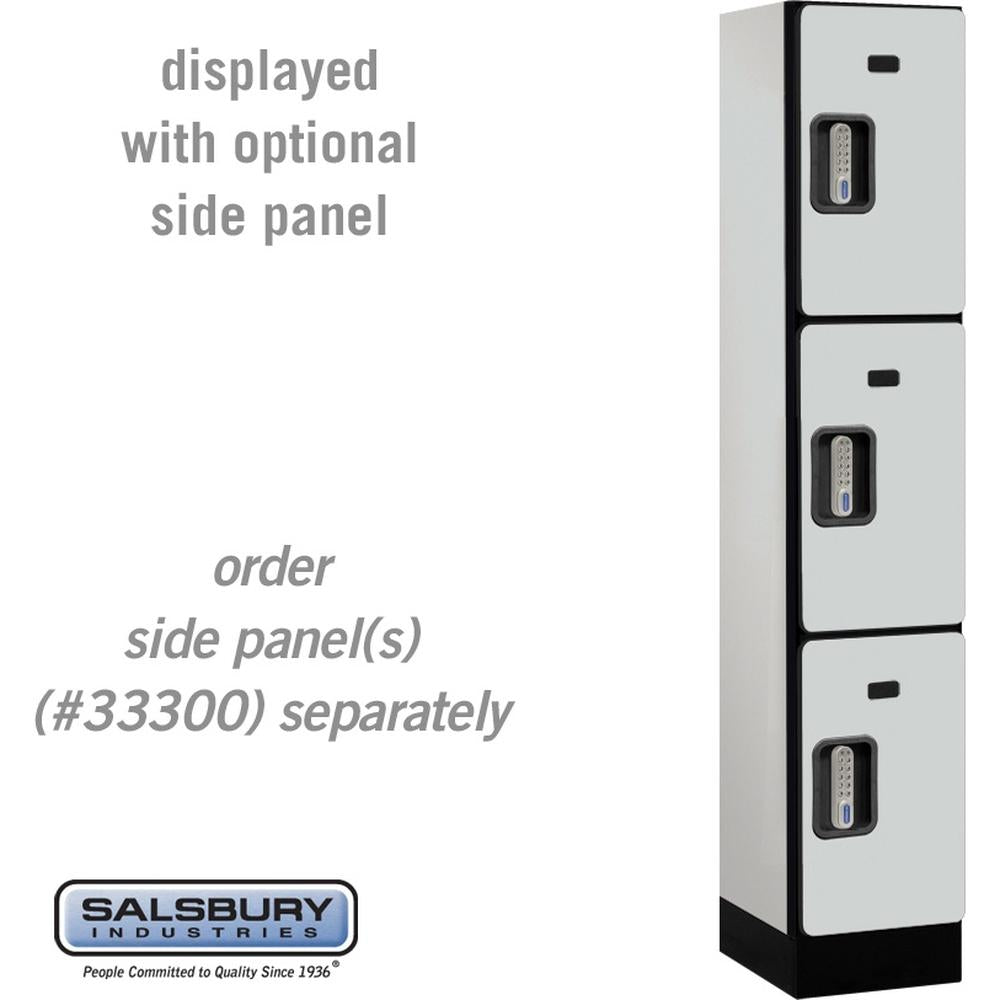 12" Wide Triple Tier Designer Wood Locker - 1 Wide - 5 Feet High - 15" Deep by Salsbury
