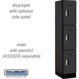 12" Wide Triple Tier Designer Wood Locker - 1 Wide - 5 Feet High - 18" Deep by Salsbury