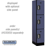 12" Wide Triple Tier Designer Wood Locker - 1 Wide - 5 Feet High - 18" Deep by Salsbury