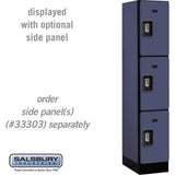 12" Wide Triple Tier Designer Wood Locker - 1 Wide - 5 Feet High - 18" Deep by Salsbury