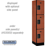 12" Wide Triple Tier Designer Wood Locker - 1 Wide - 5 Feet High - 18" Deep by Salsbury