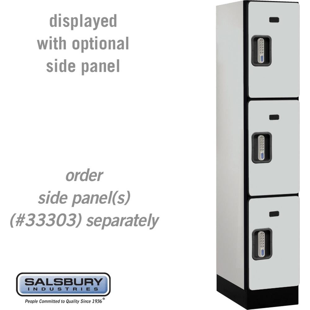 12" Wide Triple Tier Designer Wood Locker - 1 Wide - 5 Feet High - 18" Deep by Salsbury
