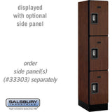 12" Wide Triple Tier Designer Wood Locker - 1 Wide - 5 Feet High - 18" Deep by Salsbury