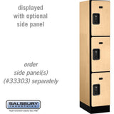 12" Wide Triple Tier Designer Wood Locker - 1 Wide - 5 Feet High - 18" Deep by Salsbury