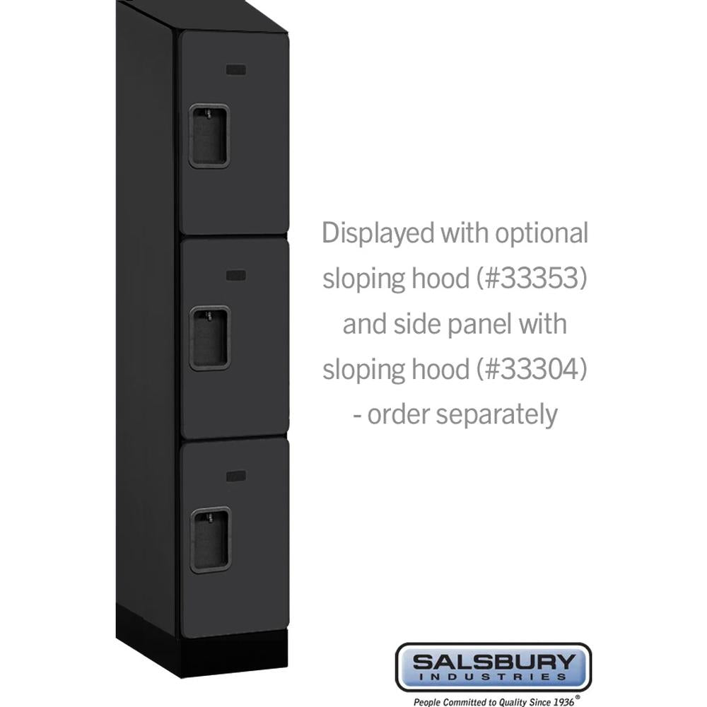 12" Wide Triple Tier Designer Wood Locker - 1 Wide - 5 Feet High - 18" Deep by Salsbury
