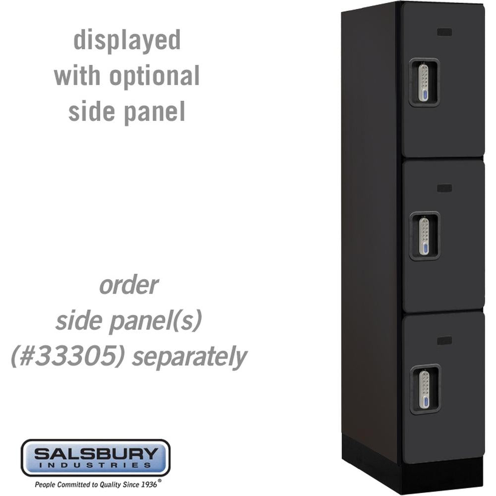12" Wide Triple Tier Designer Wood Locker - 1 Wide - 5 Feet High - 21" Deep by Salsbury
