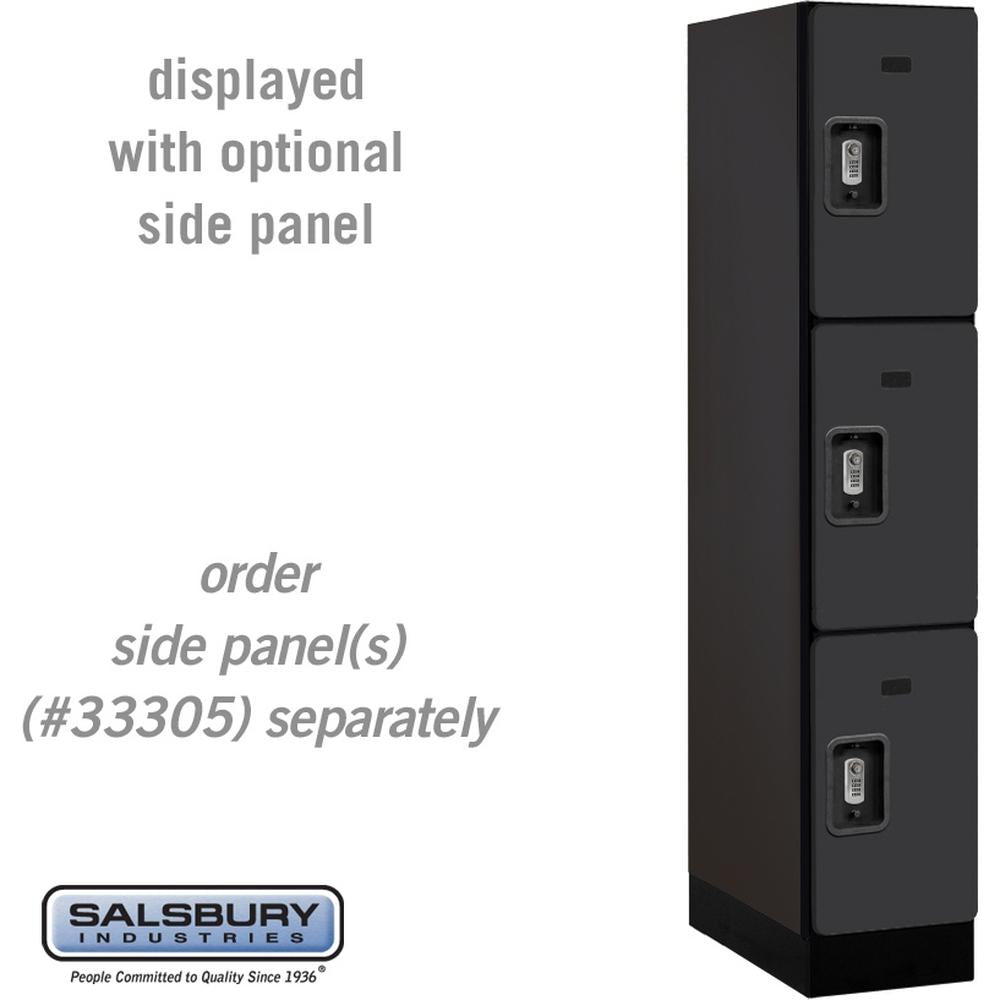 12" Wide Triple Tier Designer Wood Locker - 1 Wide - 5 Feet High - 21" Deep by Salsbury