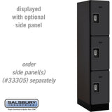 12" Wide Triple Tier Designer Wood Locker - 1 Wide - 5 Feet High - 21" Deep by Salsbury