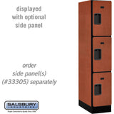 12" Wide Triple Tier Designer Wood Locker - 1 Wide - 5 Feet High - 21" Deep by Salsbury