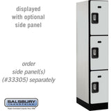 12" Wide Triple Tier Designer Wood Locker - 1 Wide - 5 Feet High - 21" Deep by Salsbury