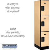 12" Wide Triple Tier Designer Wood Locker - 1 Wide - 5 Feet High - 21" Deep by Salsbury