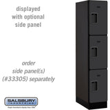 12" Wide Triple Tier Designer Wood Locker - 1 Wide - 5 Feet High - 21" Deep by Salsbury