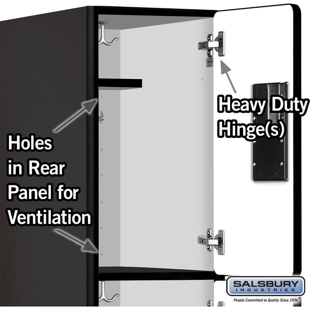 12" Wide Triple Tier Designer Wood Locker - 1 Wide - 5 Feet High - 21" Deep by Salsbury