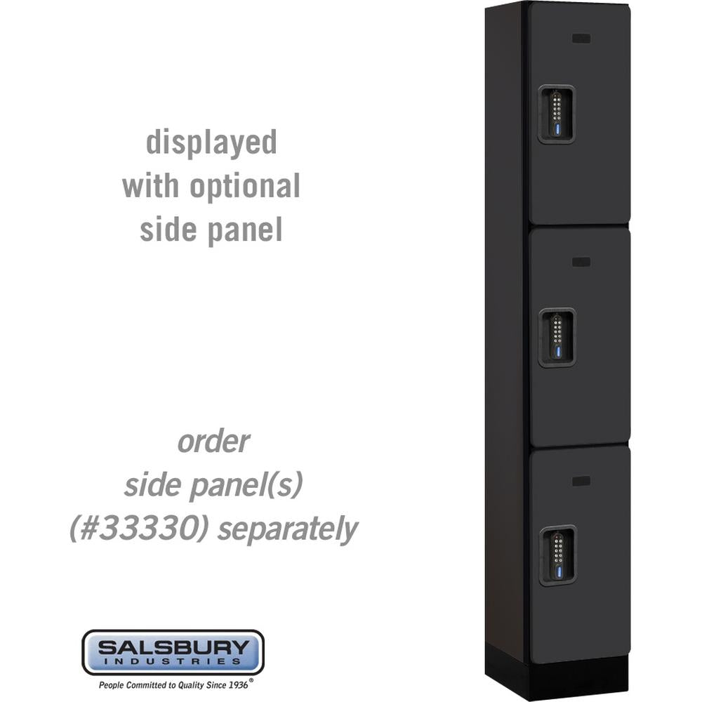 12" Wide Triple Tier Designer Wood Locker - 1 Wide - 6 Feet High - 15" Deep by Salsbury