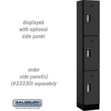 12" Wide Triple Tier Designer Wood Locker - 1 Wide - 6 Feet High - 15" Deep by Salsbury