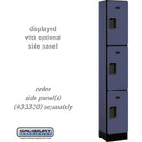 12" Wide Triple Tier Designer Wood Locker - 1 Wide - 6 Feet High - 15" Deep by Salsbury