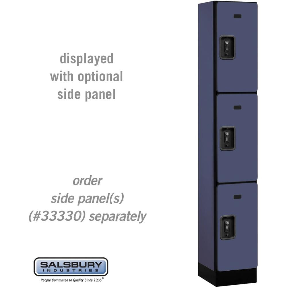 12" Wide Triple Tier Designer Wood Locker - 1 Wide - 6 Feet High - 15" Deep by Salsbury