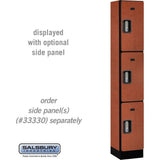12" Wide Triple Tier Designer Wood Locker - 1 Wide - 6 Feet High - 15" Deep by Salsbury