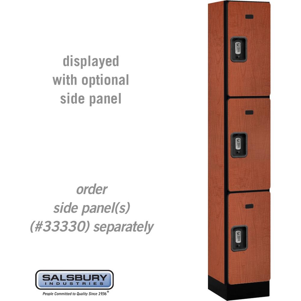 12" Wide Triple Tier Designer Wood Locker - 1 Wide - 6 Feet High - 15" Deep by Salsbury