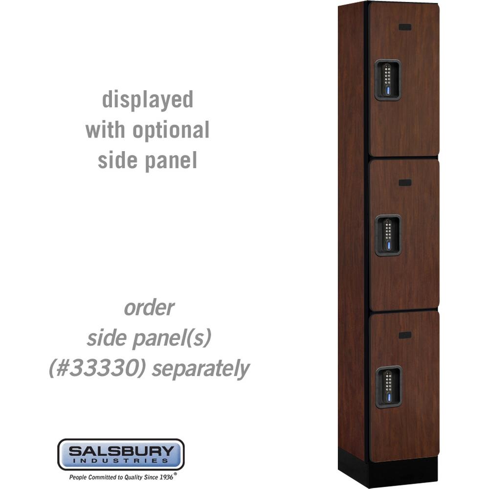 12" Wide Triple Tier Designer Wood Locker - 1 Wide - 6 Feet High - 15" Deep by Salsbury