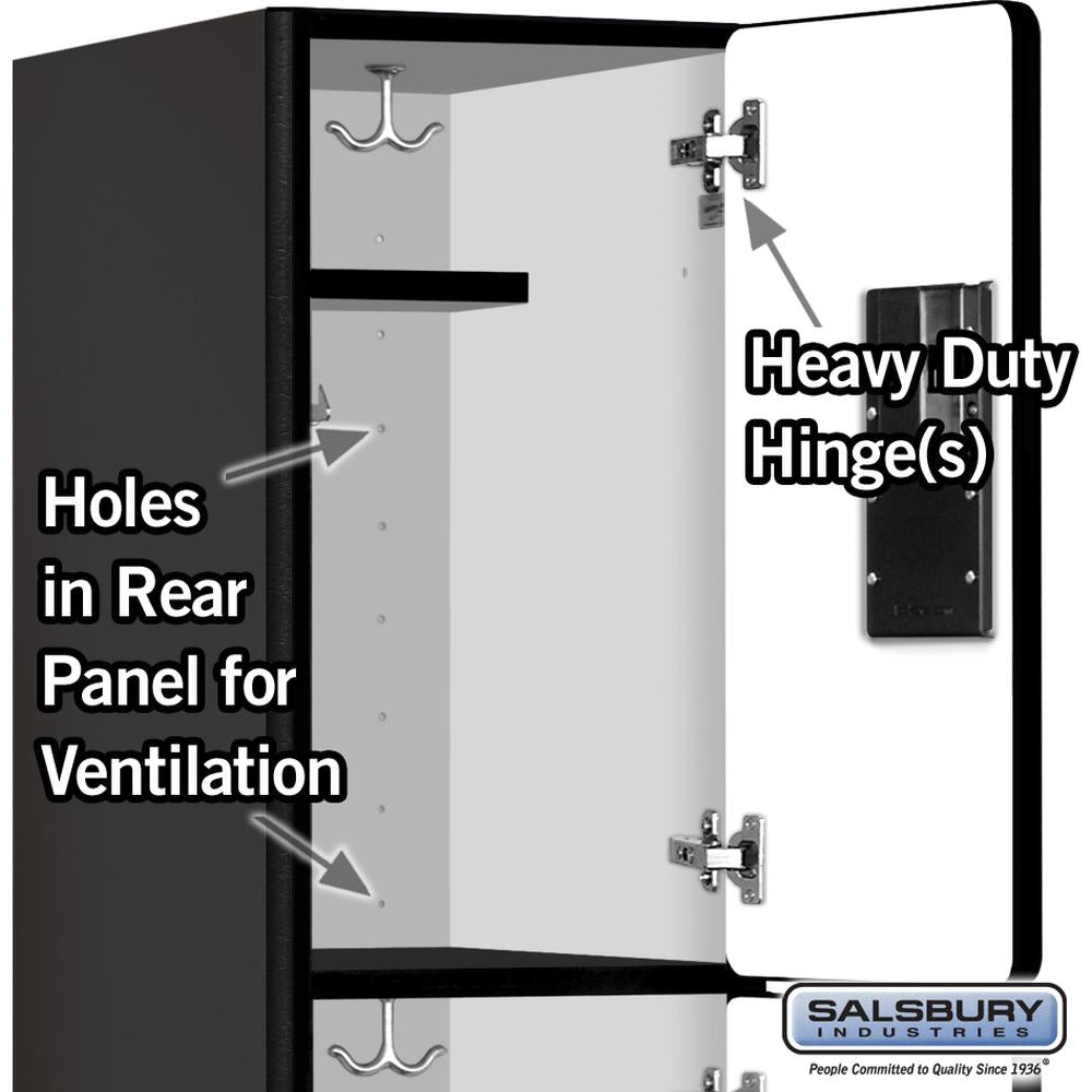 12" Wide Triple Tier Designer Wood Locker - 1 Wide - 6 Feet High - 15" Deep by Salsbury