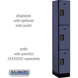 12" Wide Triple Tier Designer Wood Locker - 1 Wide - 6 Feet High - 18" Deep by Salsbury