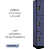 12" Wide Triple Tier Designer Wood Locker - 1 Wide - 6 Feet High - 18" Deep by Salsbury