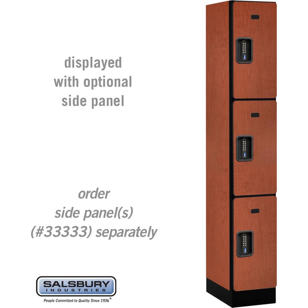 12" Wide Triple Tier Designer Wood Locker - 1 Wide - 6 Feet High - 18" Deep by Salsbury