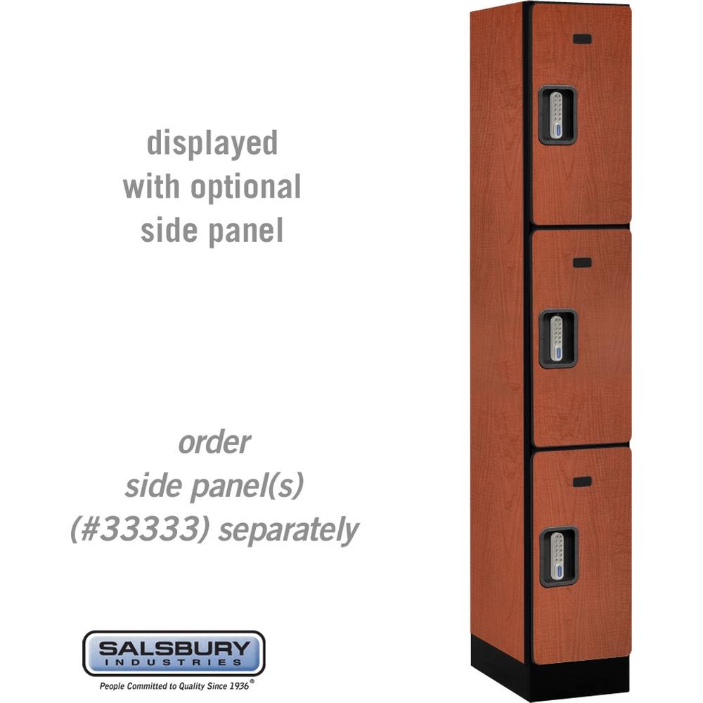12" Wide Triple Tier Designer Wood Locker - 1 Wide - 6 Feet High - 18" Deep by Salsbury