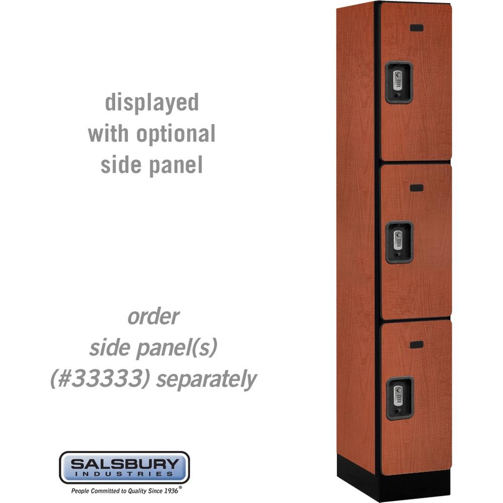 12" Wide Triple Tier Designer Wood Locker - 1 Wide - 6 Feet High - 18" Deep by Salsbury