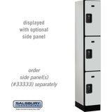 12" Wide Triple Tier Designer Wood Locker - 1 Wide - 6 Feet High - 18" Deep by Salsbury