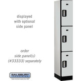 12" Wide Triple Tier Designer Wood Locker - 1 Wide - 6 Feet High - 18" Deep by Salsbury