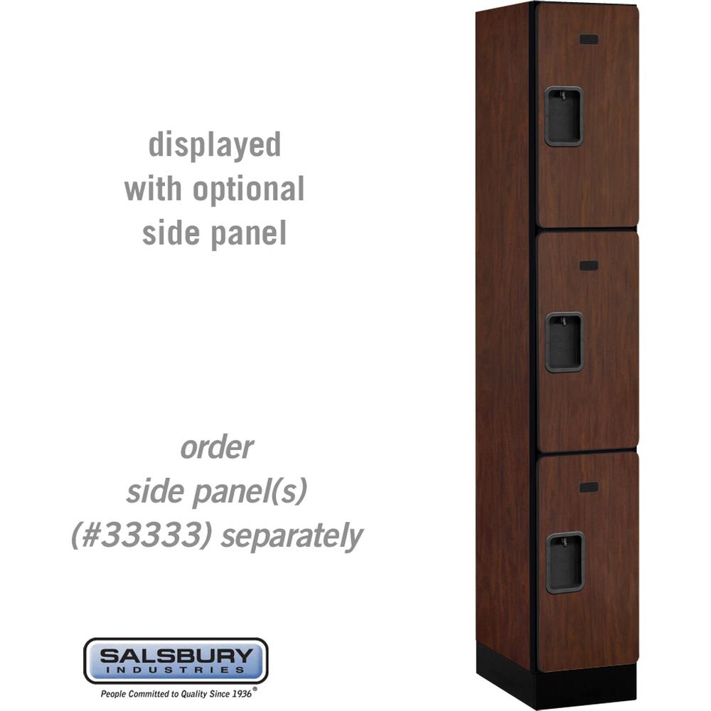 12" Wide Triple Tier Designer Wood Locker - 1 Wide - 6 Feet High - 18" Deep by Salsbury